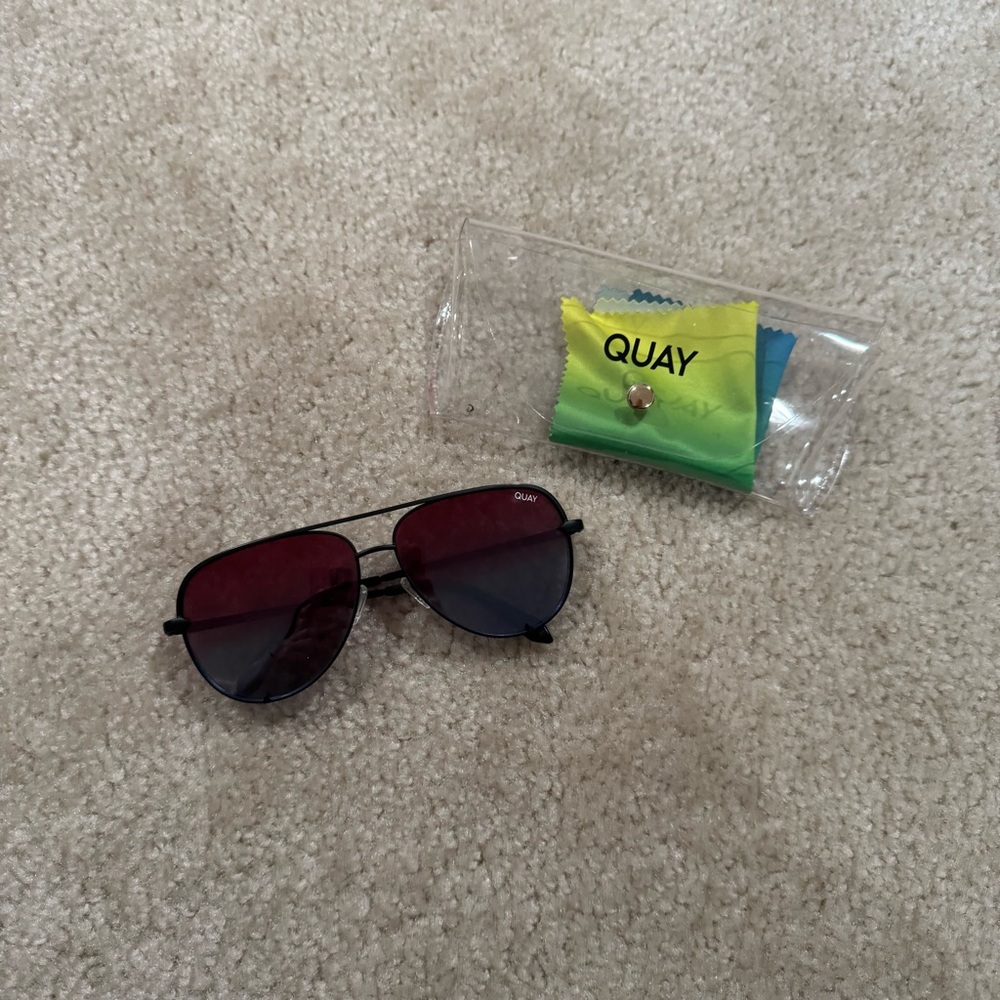 Quay High Key 64 mm Oversized Aviator Sunglasses